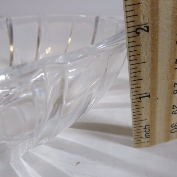 Heart Shaped Candy Trinket Dish Ribboned Glass #2 - Picture 12 of 13